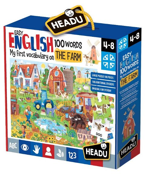 Easy English 100 Words Farm headu