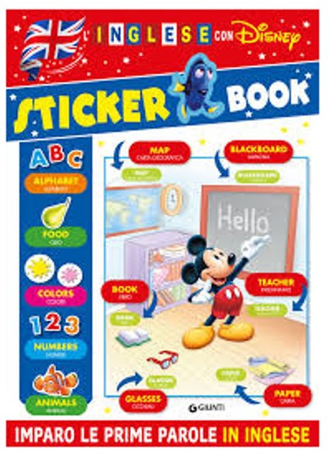 LIBR.STICKER BOOK INGLESE CON DISNEY (WALT DISNEY) Giunti Editore S.P.A. (libretti per bambini)