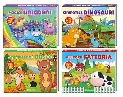 LIBRETTI PRIMI POP UP ASSORTITI - ESPOSITORE DA 12 PEZZI Edicart Style SRL (Libri per bambini)