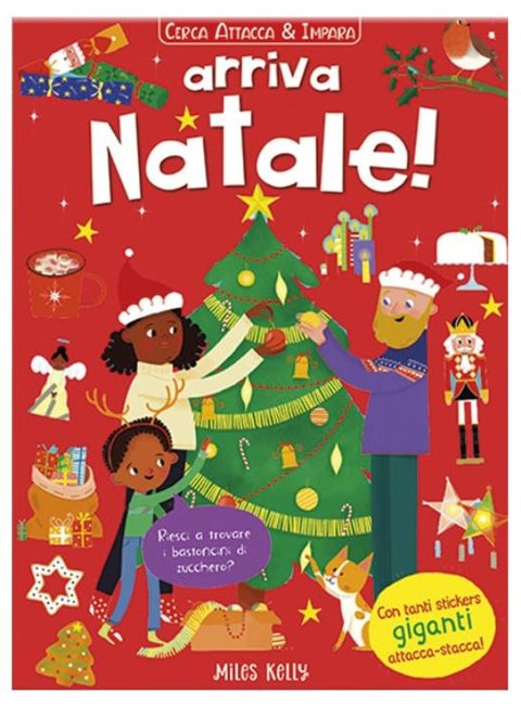 CERCA ATTACCA E IMPARA - ARRIVA NATALE Edicart Style SRL (Libri per bambini)