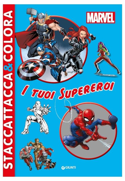 LIBRO MARVEL STACCATTACCA&COLORA (WALT DISNEY MARVEL) Giunti Editore S.P.A. (libretti per bambini)