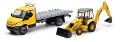 1/36 IVECO DAILY ROLL-OFF WITH NEW HOLLAND FARM TRACTOR T6, SKID STREER L228,B110C new-ray