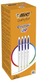 CONFEZIONE 20 PENNE CRISTAL UP TRATTO BLU CORPO PENNA BIANCO bic