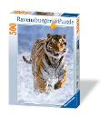 Puzzle 500 pz Tigre sulla neve ravensburger