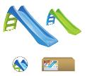 SCIVOLO IN PLASTICA 3 gradini 116x36x62,5 con innesto acqua Mandelli (ex SportImport)