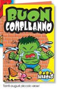 BIGLIETTO COMPLEANNO BAMBINI Cromo-NB