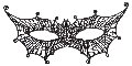 MASCHERA PIPISTRELLO IN TESSUTO MACRAME' SU CARTONCINO carnival-toys