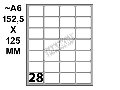 Conf. 10 buste da 10 fogli A6 152,5x125 mm ETICHETTE MARKIN permanenti 28x19mm kohinoor