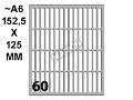 Conf. 10 buste da 10 fogli A6 152,5x125 mm ETICHETTE MARKIN permanenti 34x5mm kohinoor