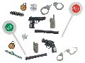 SET POLIZIA C/PISTOLA/ACCESSORI 2ASS. Globo (importazione)