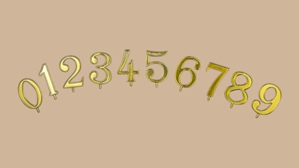 NUMERI PER TORTE (ORO), 100 PZ Alcas