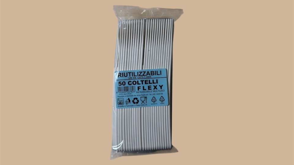 COLTELLI IN PLASTICA RIGIDA, 20 CONFEZIONI DA 50 PZ Alma Plastik flexy