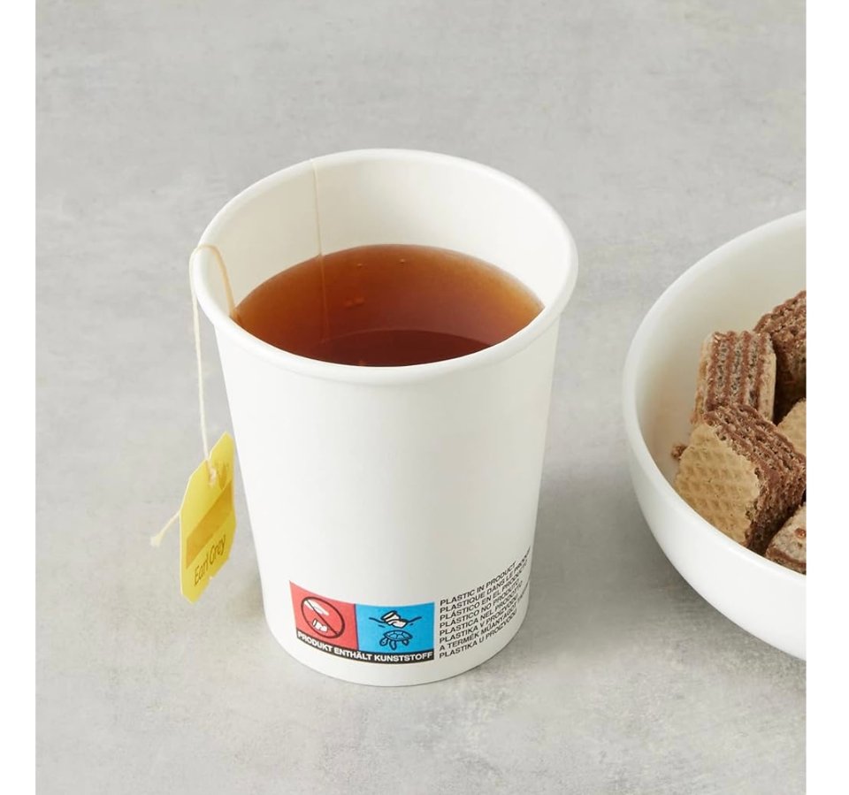 BICCHIERE IN CARTONCINO 180 ML, 1500PZ happiness bianco