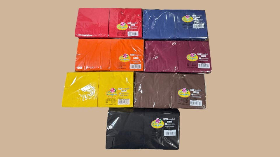 TOVAGLIOLI 25X25, 36 CONFEZIONI DA 100 PZ stilcart doppio velo