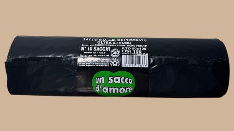 SACCO N.U. A NERO 90x120, 12 CONFEZIONE DA 10 PZ Amore Plast