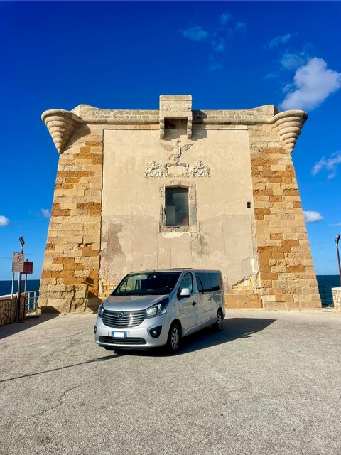 Transfer da aeroporto di Trapani a Trapani città/porto (da 1 a 4 pax)