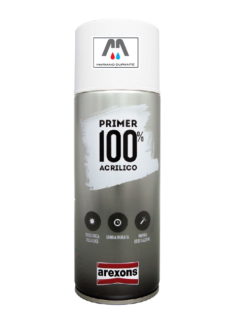 PRIMER 100% Smalto spray Fondo ANTIRUGGINE GRIGIO ml 400 ACRILICO AREXONS 3653