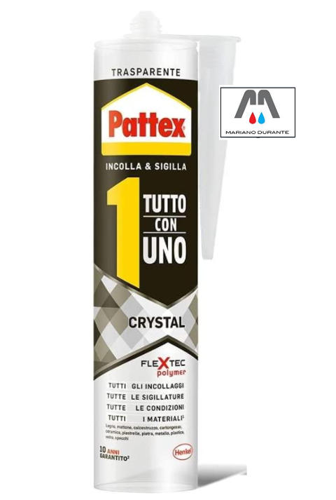 PATTEX CRYSTAL TUTTO CON 1 ML290 TRASPARENTE INCOLLA & SIGILLA ADESIVO  HENKEL CRYSTAL TUTTO CON UNO 2009417