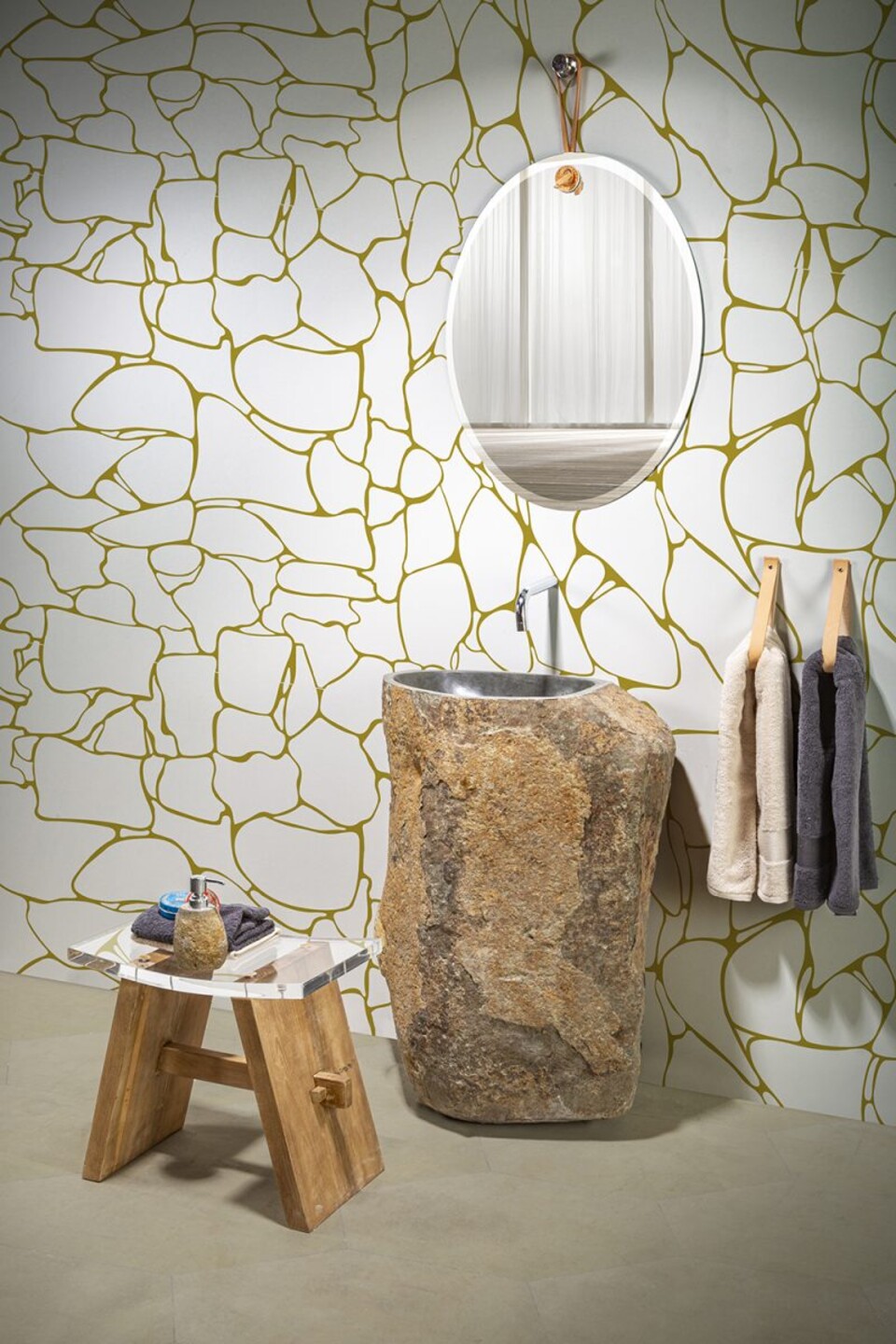 Lavabo free standing Pietra di Fiume cisam Fspf