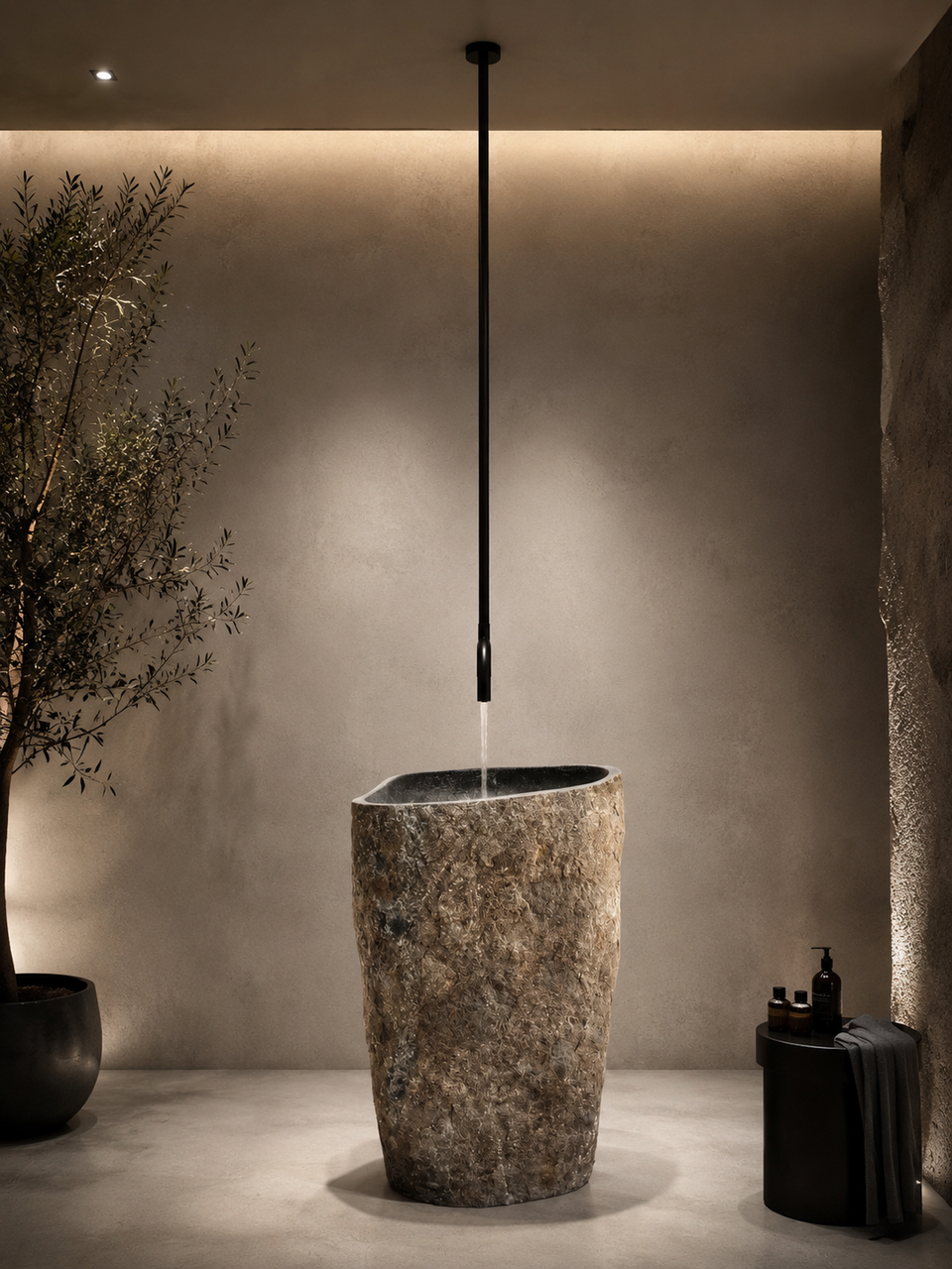 Lavabo free standing Pietra di Fiume cisam Fspf
