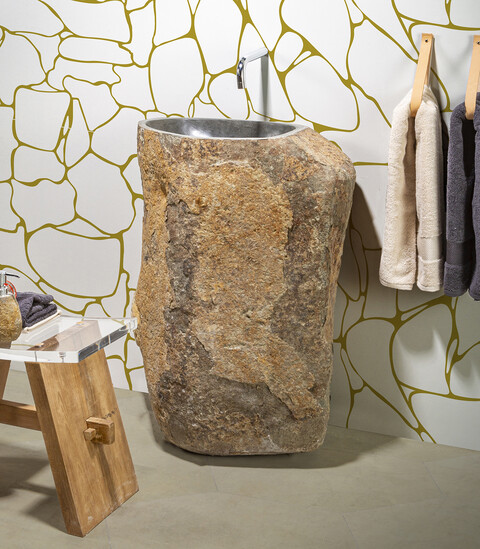 Lavabo free standing Pietra di Fiume cisam Fspf