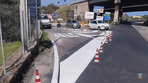 Lavori ripristino segnaletica orizzontale