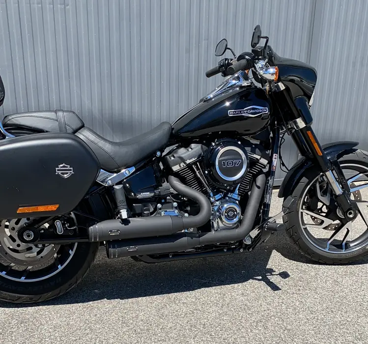 Scarico 2 in 2  modello Big Short per Harley davidson sport glide  2021-up euro 5 MCJ Harley Davidson sport glide euro 5 dal 2021 up