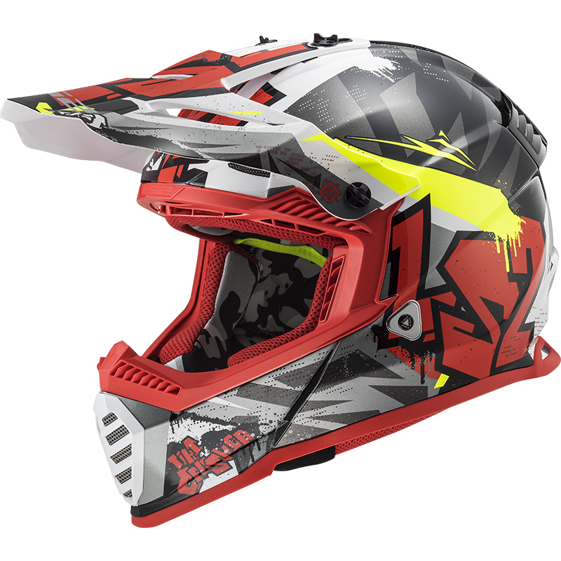 Casco Motocross cross  enduro  per moto LS2 MX437 FAST EVO