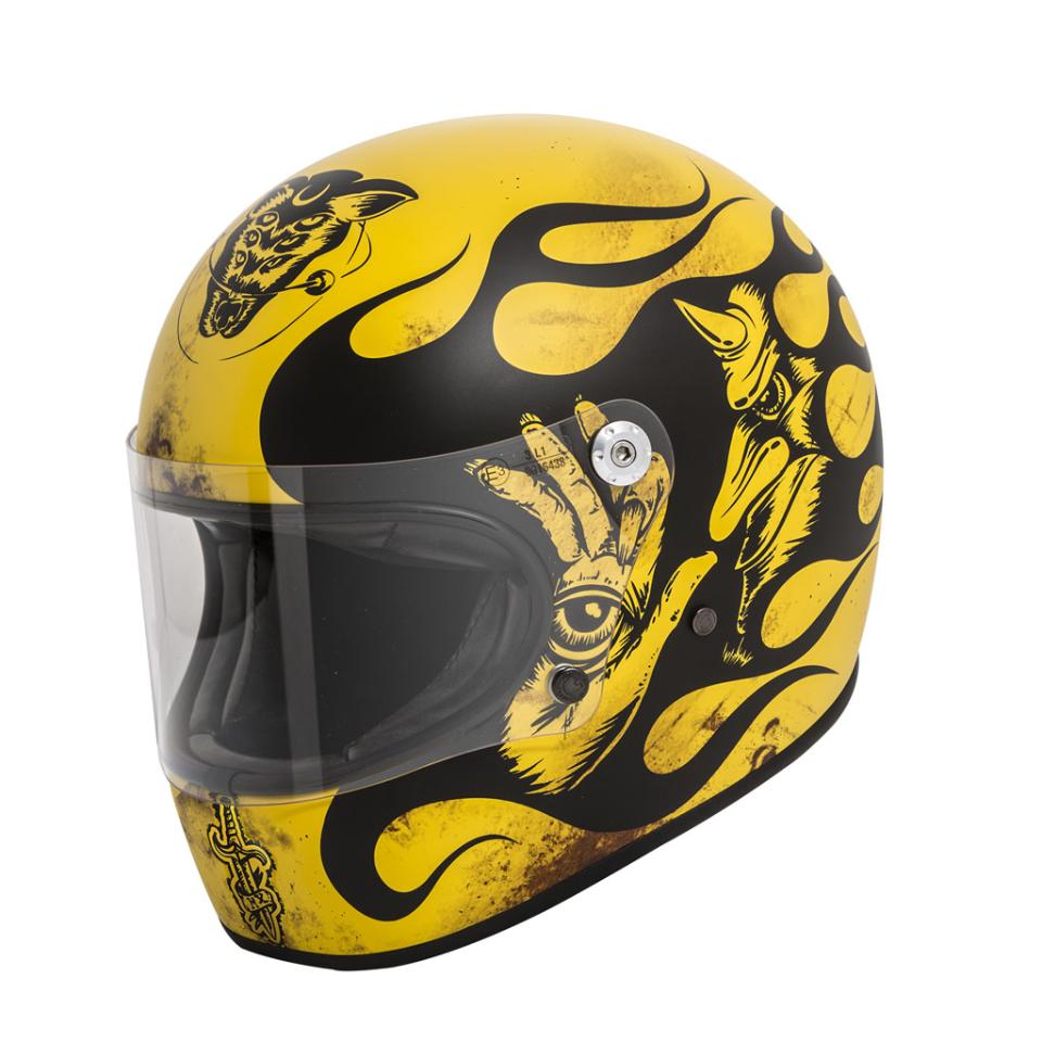 Casco integrale in fibra modello vintage   PREMIER   Premier Trophy BTR 8 BM Casco