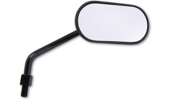 Specchietto Retrovisore Moto Univrsale ovale Shin yo Agila Classico da Manubrio Alluminio Nero