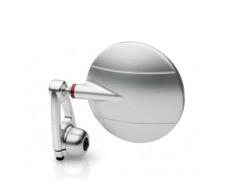 Specchietto Retrovisore Moto Univrsale Omologato Tondo RIZOMA Vetro Convesso Antiabbagliante alluminio Ricavato Dal Pieno Lavorazione 3D