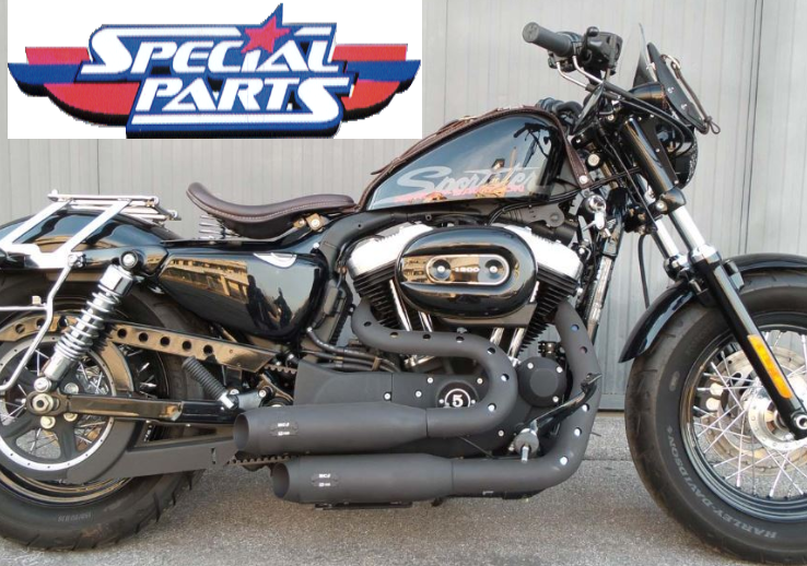 scarico finale marmitta slip-on big short   Harley Davidson omologata con sonorita variabile MCJ MCJ BIG SHORT PER SPORTSTER 883-1200 DAL 2014 AL 2020 (ROADSTER - IRON - SUPERLOW - FORTY EIGHT - FORTY EIGHT SPECIAL - SEVENTY TWO - CUSTOM