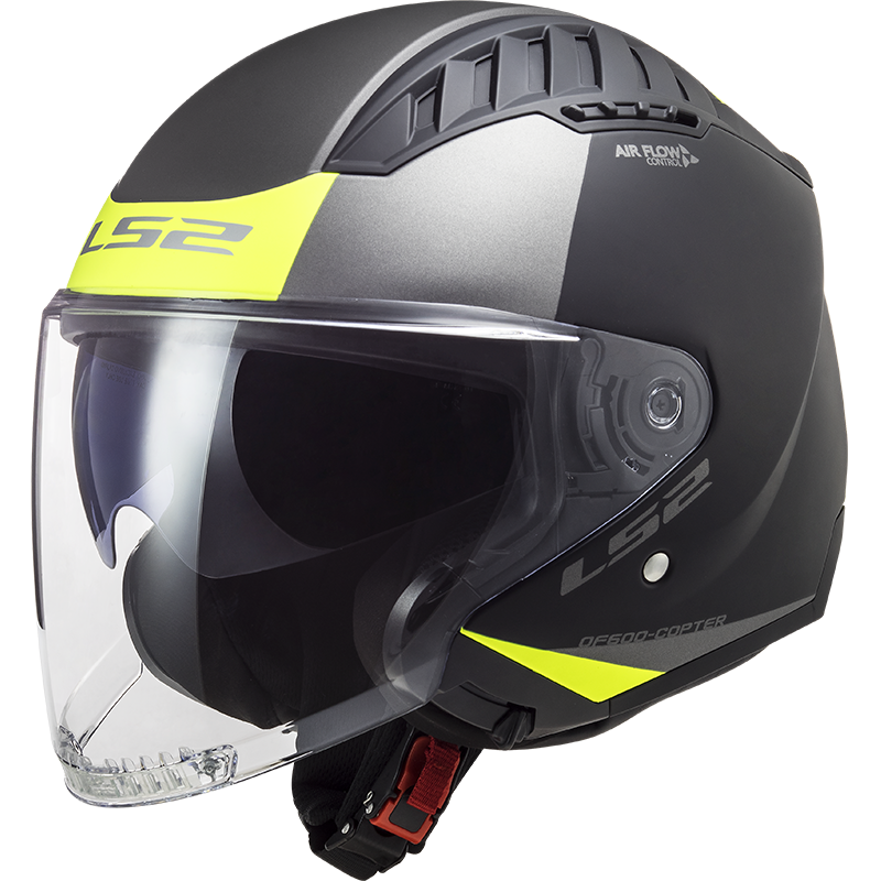 casco jet visiera lunga e visiera parasole copter urbane LS2 COPTER OF600