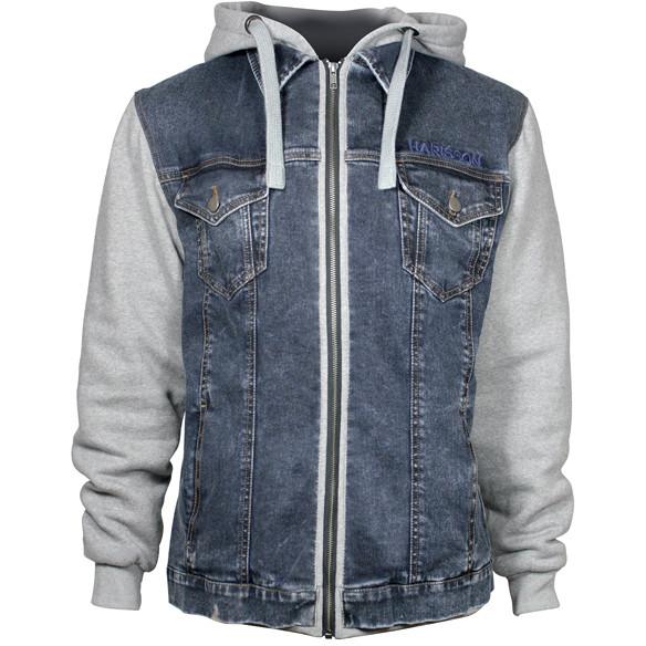 Giubbotto  felpa in jeans moto con protezioni chaft BLOUSON HARISSON WESTSIDE