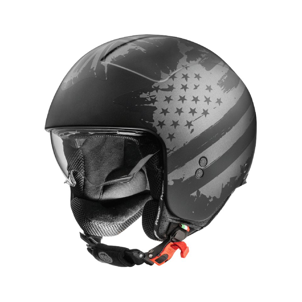 CASCO JET Moto OPEN FACE Helmet Visiera Corta Premier ROCKER AM 9 BM NEW GRAPHIC PREMIER ROCKER AM 9 BM