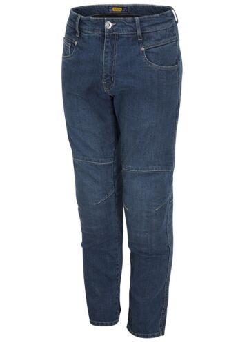 Jeans tecnici  moto con protezioni MOORE QUATTRO CE KEVLAR Denim Blu