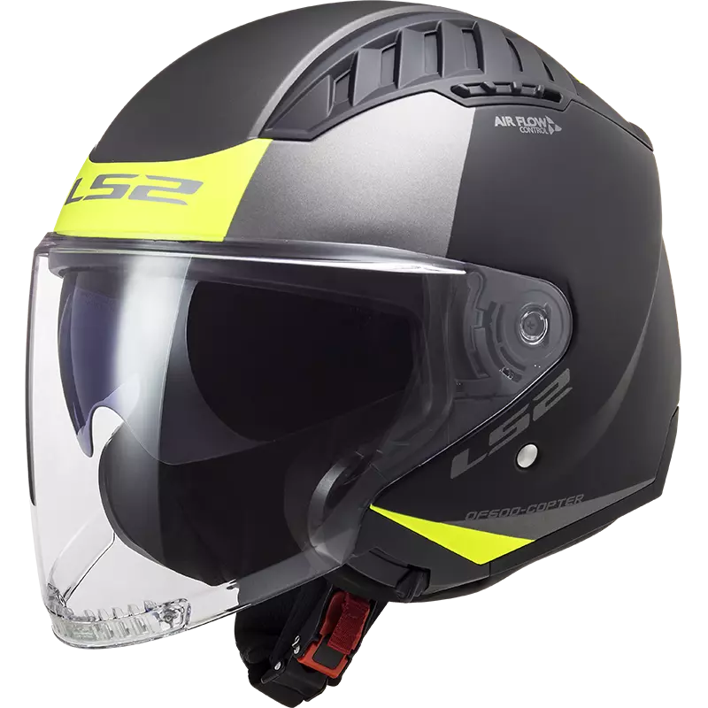 casco jet visiera lunga e visiera parasole copter urbane LS2 COPTER OF600