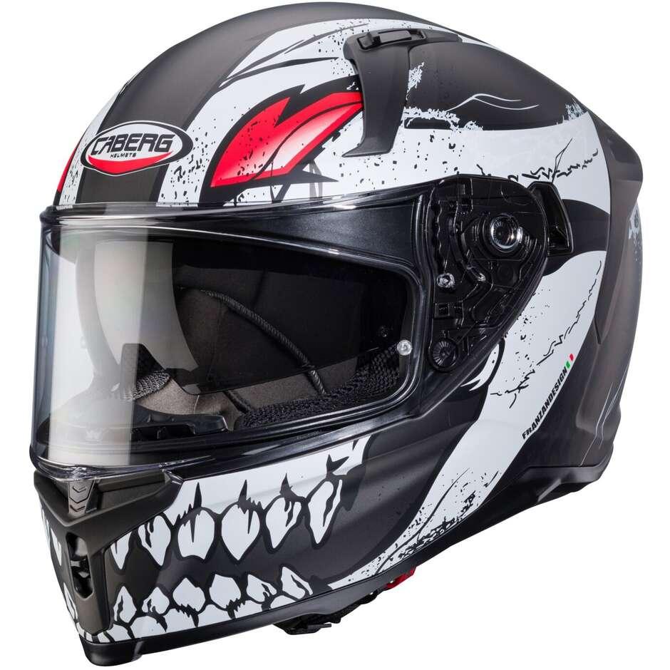 Casco Moto Integrale Caberg AVALON X PUNK Opaco Grigio Bianco Rosso caberg AVALON X PUNK