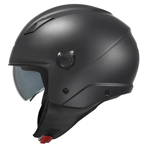 Casco demi jet NERO OPACO KV58 in materiale termoplastico pratico e leggero KAPPA KV58