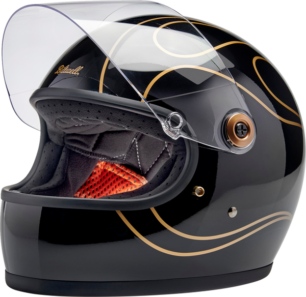 HELMET GRINGO BK FLM CASCO BITWELL NERO E ORO LUCIDO BITWELL GRINGO