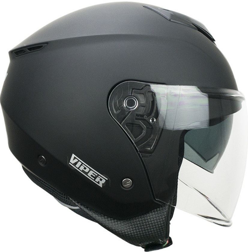 CASCO CGM DOPPIA VISIERA JET 125A VIPER MONO NERO OPACO CGM viper mono