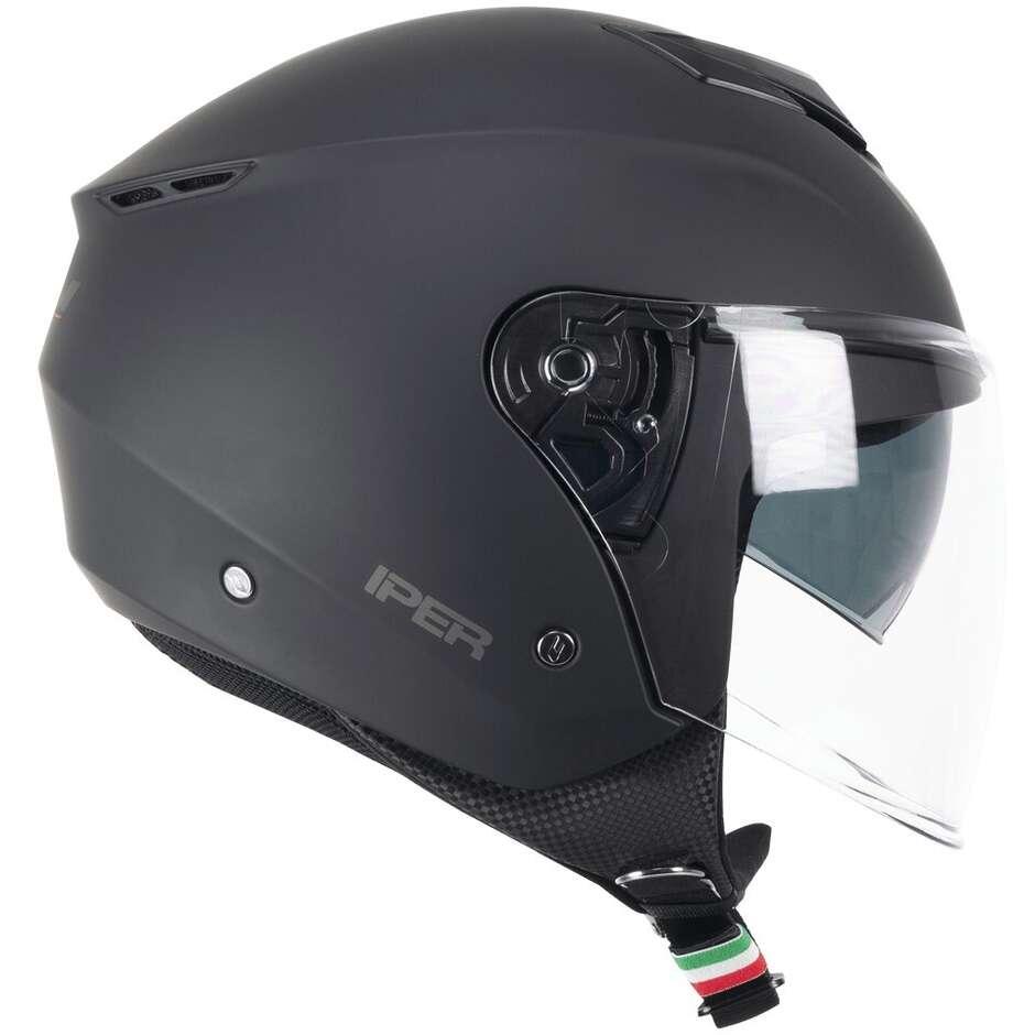 Casco Moto Jet CGM 126A IPER MONO nero opaco cgm iper mono