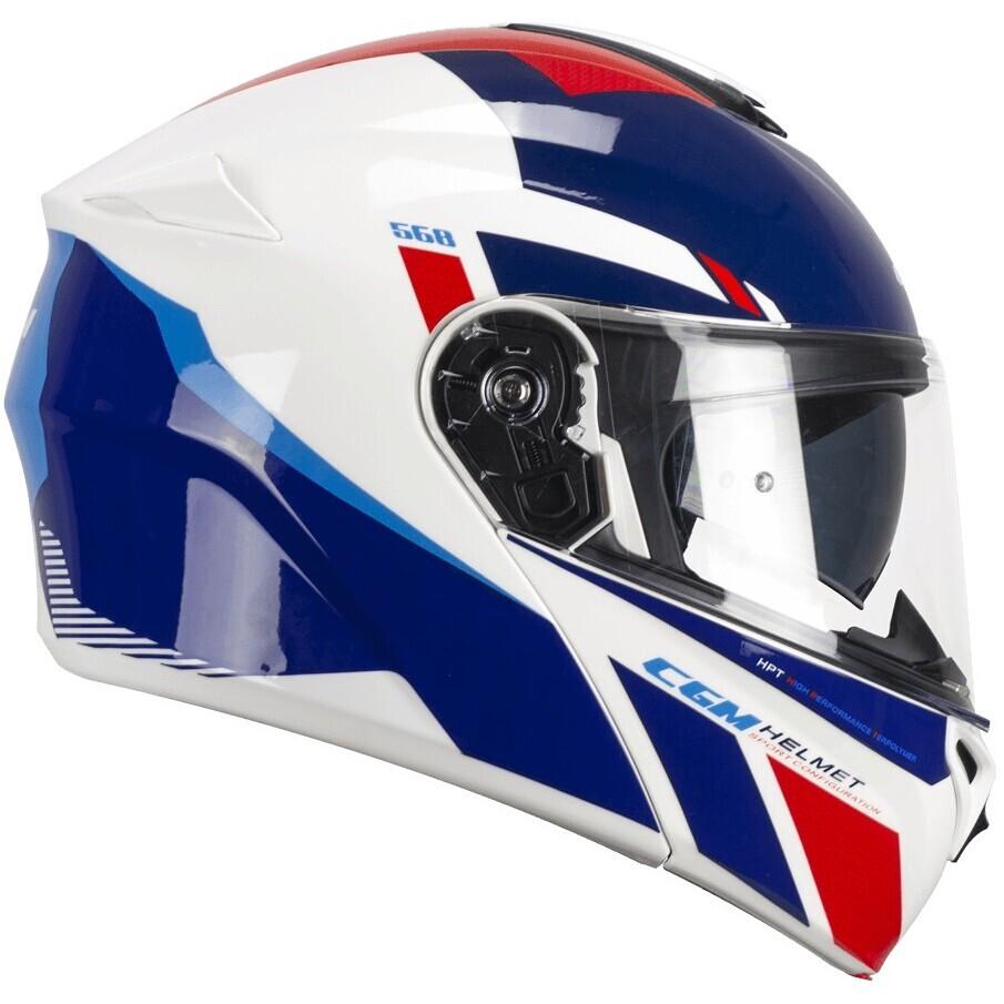 Casco Moto Modulare CGM 568S BER SPORT Bianco Blu cgm ber sport