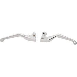 KIT LEVE CUSTOM CROME Ergonomic Levers Black Fits: 07-17 Dyna, 07-14 Softail, 07 Touring