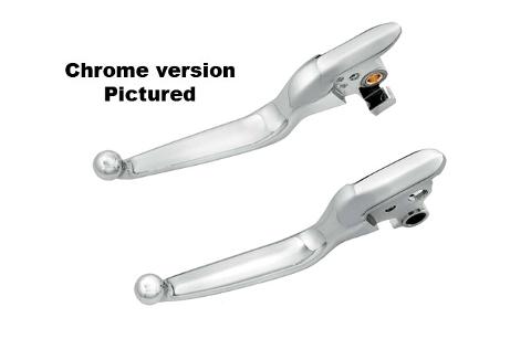 KIT LEVE CUSTOM CROME Stadium Lever Set, Softail, Smooth, Chrome e Black