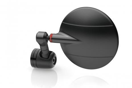 Specchietto Retrovisore Moto Univrsale Omologato Tondo RIZOMA SPY-R Vetro Convesso Antiabbagliante Lavorazione 3D Alluminio Ricavato dal Pieno