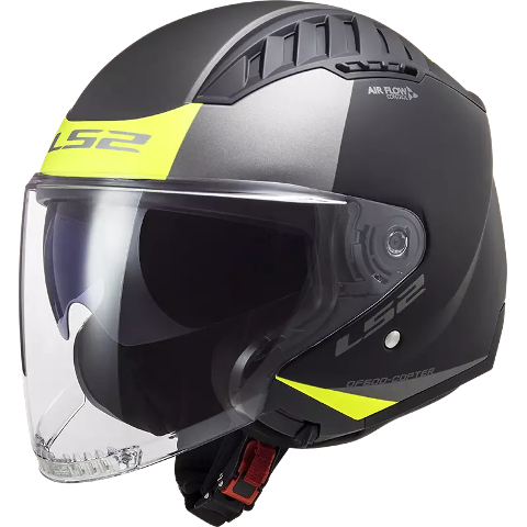 casco jet visiera lunga e visiera parasole copter urbane LS2 COPTER OF600