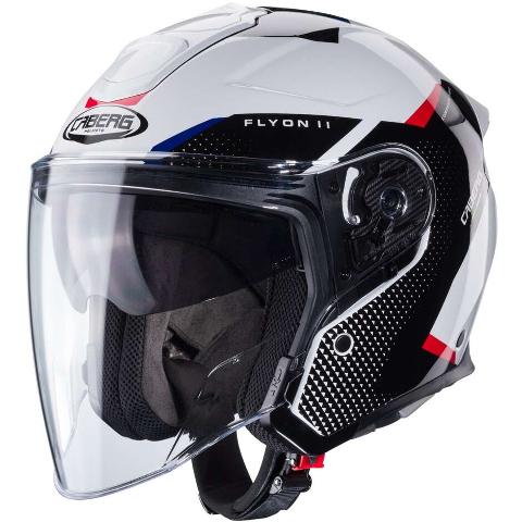 Casco Moto Jet Caberg FLYON II BOSS Bianco Rosso Blu Caberg FLYON II BOSS