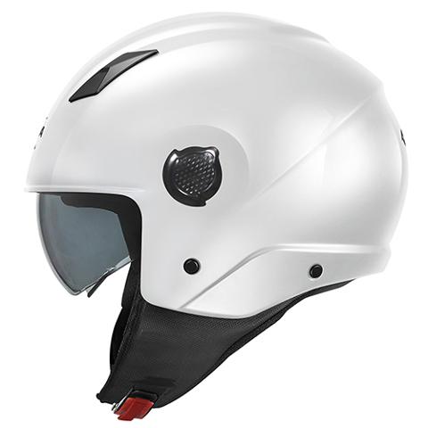 Casco demi jet bianco lucido KV58 in materiale termoplastico pratico e leggero KAPPA KV58