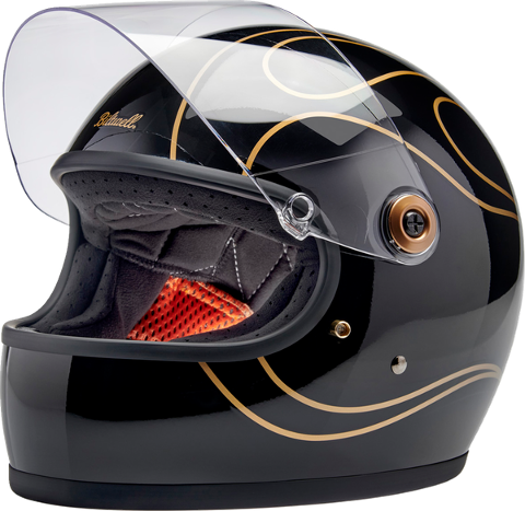 HELMET GRINGO BK FLM CASCO BITWELL NERO E ORO LUCIDO BITWELL GRINGO